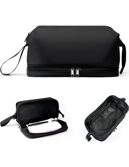Bolsa de Aseo de Viaje Grande Impermeable TB009 Negra