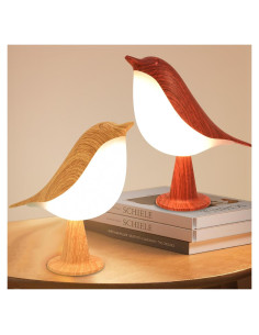 Lámpara de Mesa Táctil Haotao Pájaro 2Pack Recargable USB