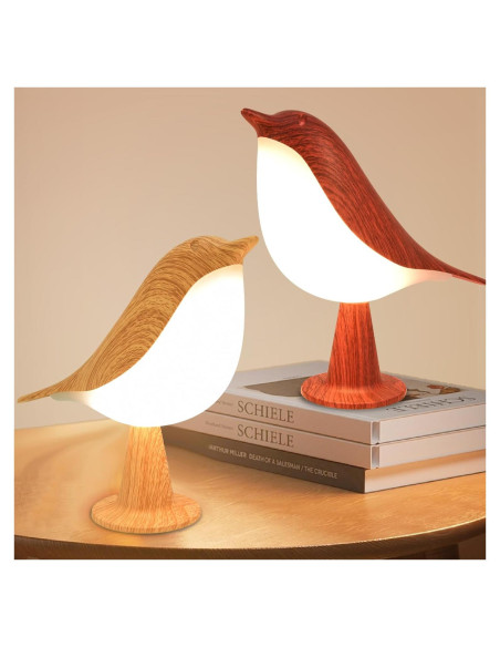Lámpara de Mesa Táctil Haotao Pájaro 2Pack Recargable USB