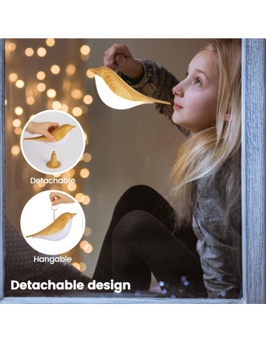 Lámpara de Mesa Táctil Haotao Pájaro 2Pack Recargable USB