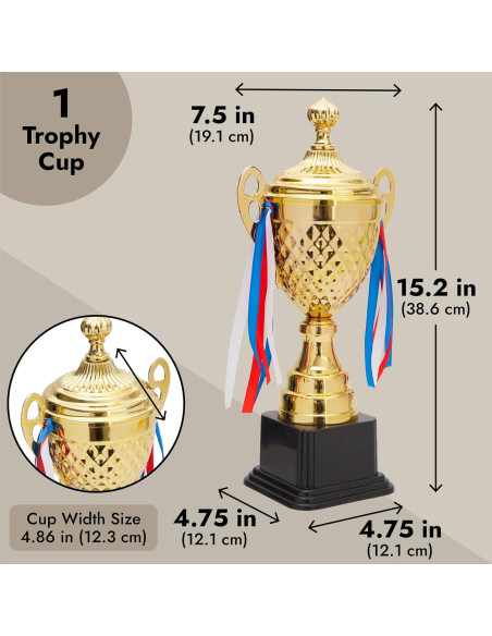 Copa Trofeo Grande Juvale 38.6 cm Dorado para Premios