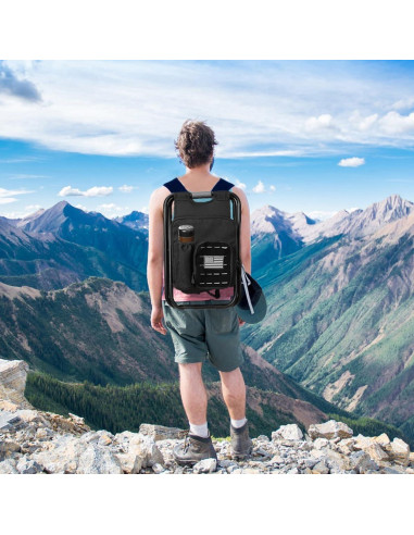 Mochila Taburete Enfriador MOZETO Plegable 46x28cm Negro