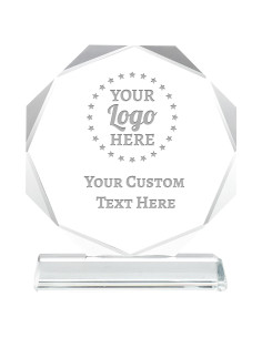 Trofeo de Cristal Personalizado ZALHIN 8.9x11.4cm Grabado