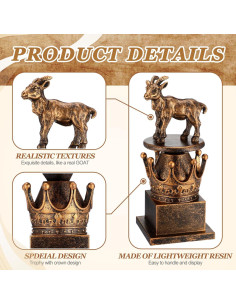 Trofeo Cabra Humorístico WinnerWhy 19.1x10.2cm Resina 2