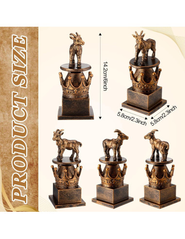 Trofeo Cabra Humorístico WinnerWhy 19.1x10.2cm Resina