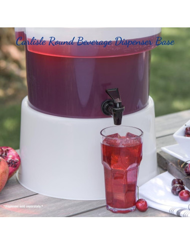 Base dispensador de bebidas redonda Carlisle 30.96 cm blanca