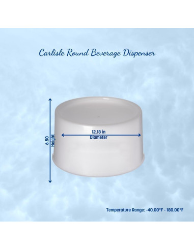 Base dispensador de bebidas redonda Carlisle 30.96 cm blanca