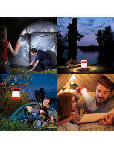 Lámpara de Camping LED Plegable THORFIRE 2 Paquete 4 Modos