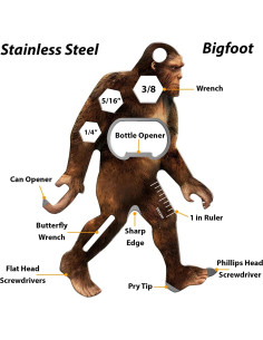 Paquete de 2 Herramientas Multiusos Sasquatch Acero Inoxidable 2