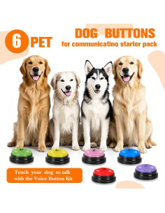 Set de 6 Botones de Comunicación para Perros ESYELEC 2