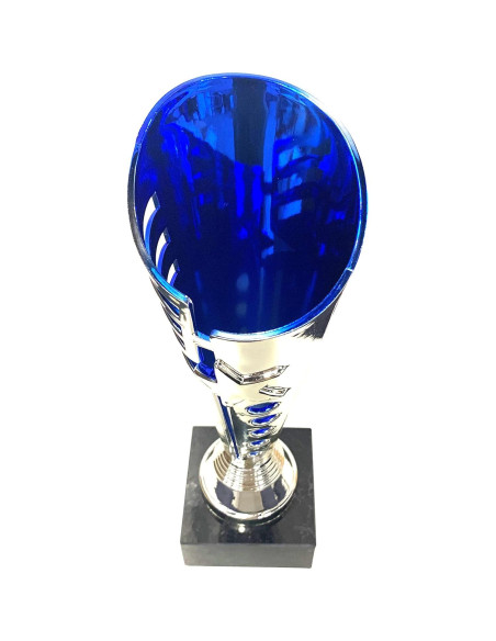 Copa de Trofeo Medallas Express 22.86 cm Plata Azul