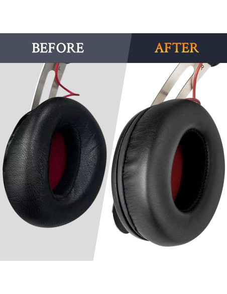 Almohadillas de Repuesto SOULWIT para Auriculares Sennheiser Momentum 1.0 - Negro