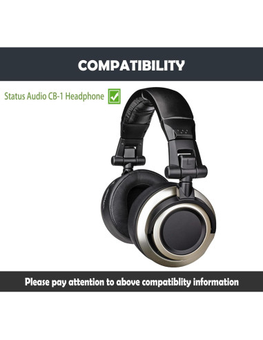 Cojines de Reemplazo para Auriculares Status Audio CB-1 - Cuero de Proteína y Espuma de Memoria