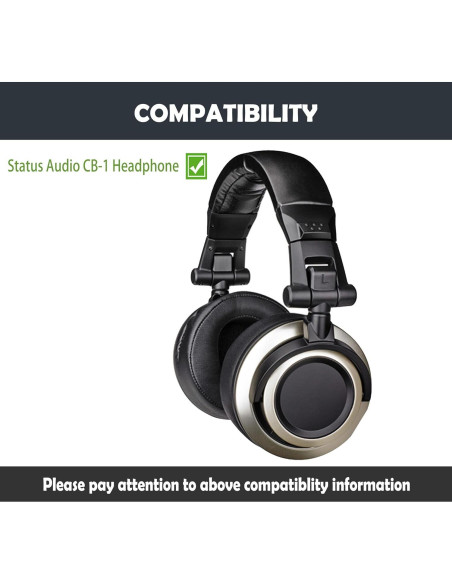 Cojines de Reemplazo para Auriculares Status Audio CB-1 - Cuero de Proteína y Espuma de Memoria