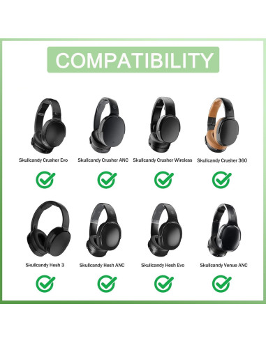 Almohadillas de Reemplazo Skullcandy Crusher EVO - Espuma de Memoria