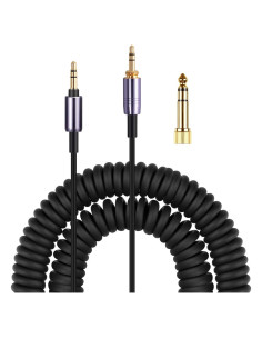 Cable de audio en espiral Weishan 3.5mm con adaptador 6.35mm