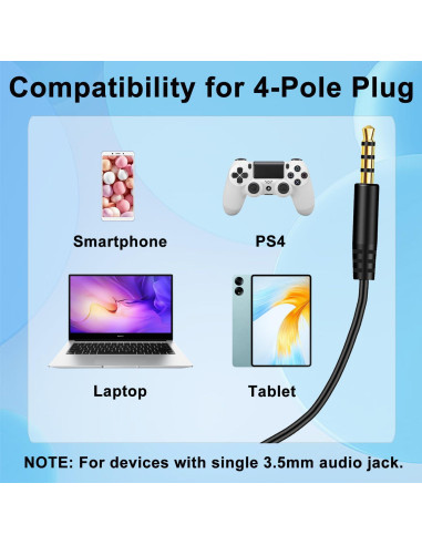 Cable de Audio 3.5mm para Auriculares Beats con Micrófono