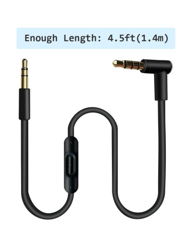Cable de Audio AUX Reemplazo para Beats Studio/Solo/Pro - 1.4m