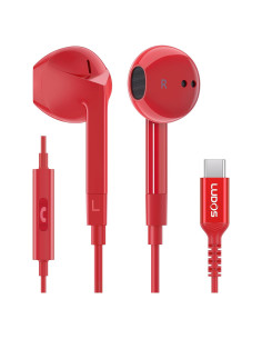 Auriculares USB-C LUDOS FEROX Rojo - Compatibles iPhone y Samsung