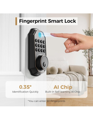 Cerradura Inteligente ARPHA A280 - WiFi, Huella Dactilar, Control APP