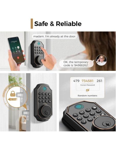 Cerradura Inteligente ARPHA A280 - WiFi, Huella Dactilar, Control APP