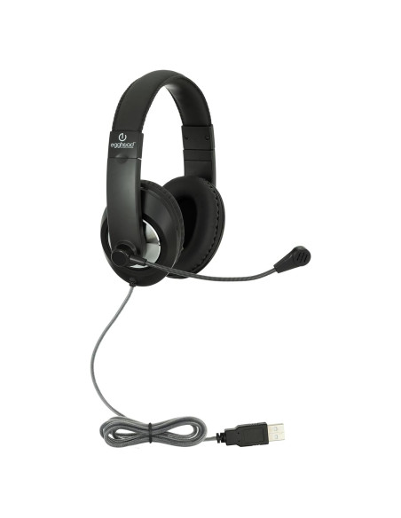 Auriculares Multimedia USB Egghead Premium con Diadema Ajustable