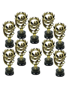 Trofeos de Fútbol Medallas Express 10 Piezas 18 cm con Pulseras