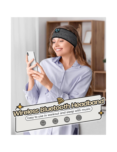 Auriculares Bluetooth para dormir Fulext FULH01 10h gris