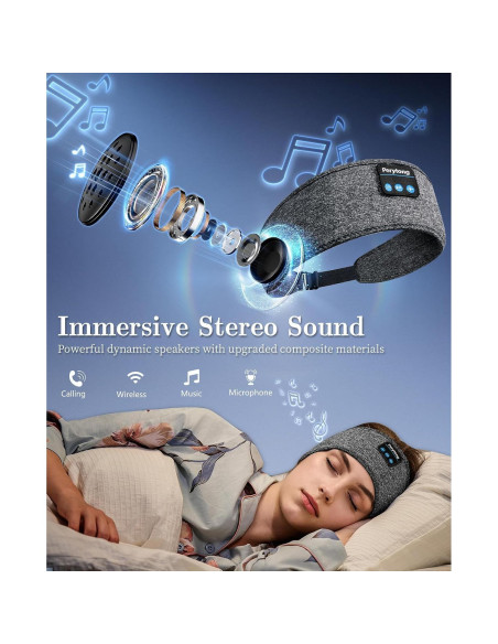 Auriculares para dormir Perytong Bluetooth ajustables HD Auriculares para dormir Perytong Bluetooth ajustables HD