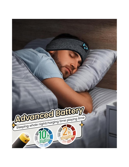 Auriculares Bluetooth para dormir Fulext FULH01 10h gris