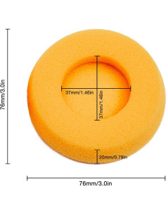 Cojines de espuma Voarmaks para Sennheiser y Grado - Naranja 2
