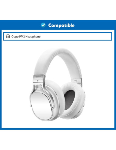 Cojines de Repuesto para Auriculares Oppo PM3 - Cuero Suave y Espuma Densa