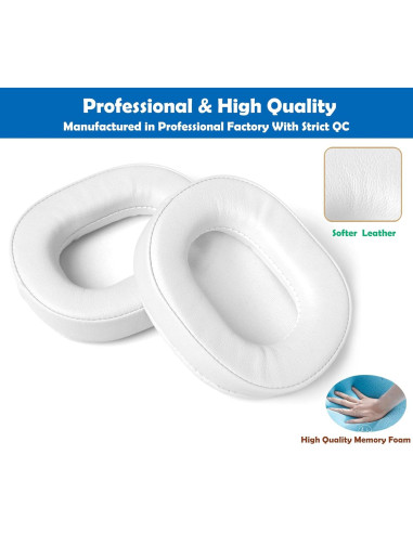 Cojines de Repuesto para Auriculares Oppo PM3 - Cuero Suave y Espuma Densa