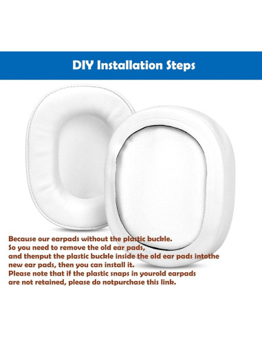 Cojines de Repuesto para Auriculares Oppo PM3 - Cuero Suave y Espuma Densa