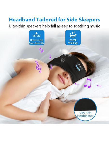 Auriculares Bluetooth ZRUHIG Diadema Ajustable para Dormir