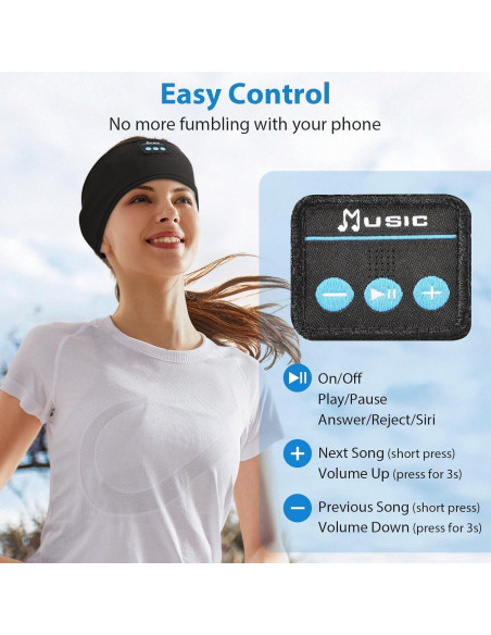 Auriculares Bluetooth ZRUHIG Diadema Ajustable para Dormir