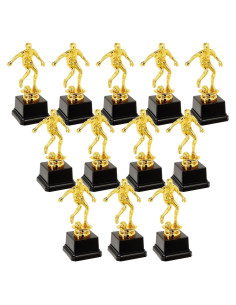 Paquete de 12 Trofeos de Fútbol Dorados Juvale 6.35x15.24 cm