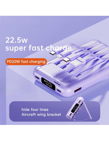 Banco de Energía Magnético RCHL 10000mAh Carga Rápida 22.5W