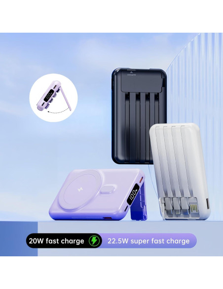 Banco de Energía Magnético RCHL 10000mAh Carga Rápida 22.5W