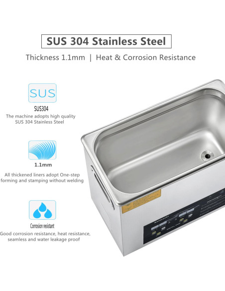 Limpiador Ultrasónico 6.5L Kaimashi con Temporizador y Calentador