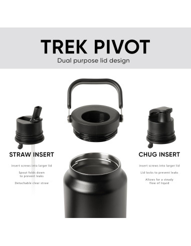 Jarra de Agua Simple Modern Trek Pivot 1.89L Acero Inoxidable