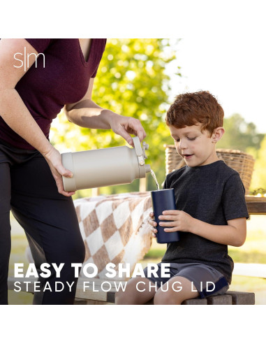 Jarra de Agua Simple Modern Trek Pivot 1.89L Acero Inoxidable