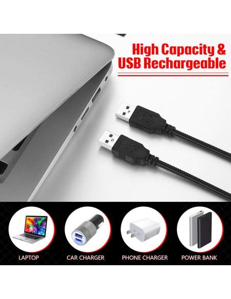 Lámparas LED USB para Teclado Tujoe - 2 Piezas Flexibles