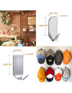 Ganchos Adhesivos FOTYRIG de Acero Inoxidable - 16 Paquetes 2