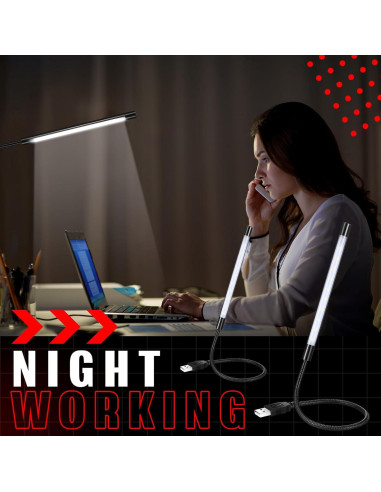 Lámparas LED USB para Teclado Tujoe - 2 Piezas Flexibles