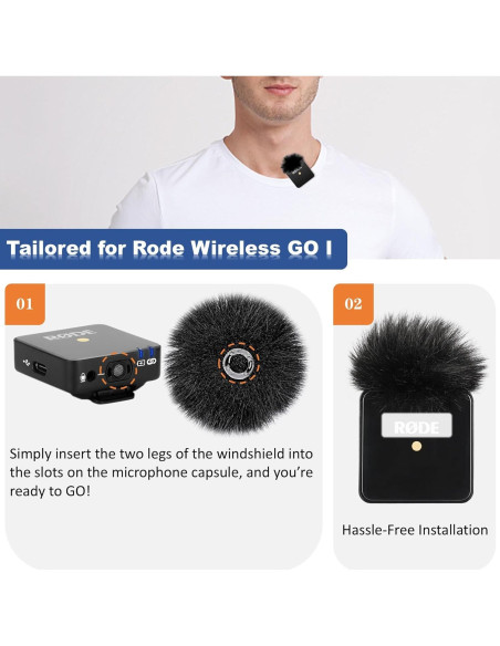 Filtro de Parabrisas para Micrófonos Rode Wireless Go I - 4 Piezas