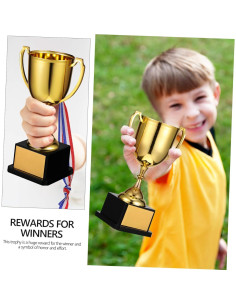 Trofeo de Plástico Veemoon 18.99x11.99x7.80cm Oro 2