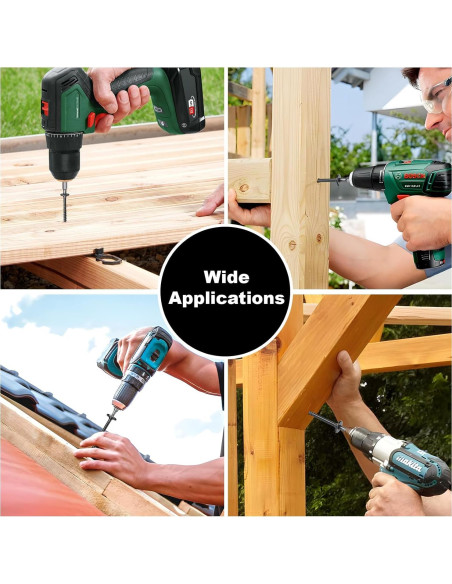 Kit de Tornillos para Madera FMhotu 30 Pcs 73 mm Negros