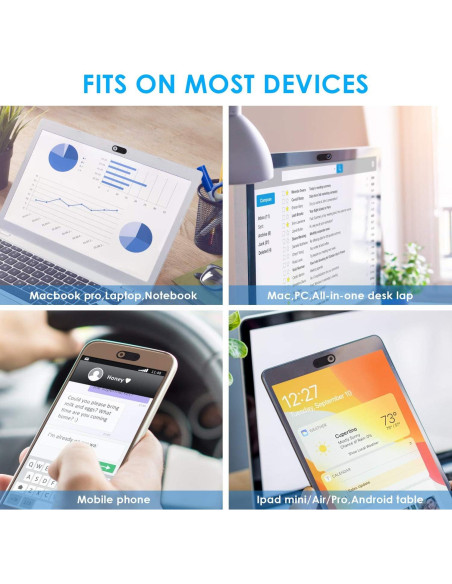 Cubierta de Cámara Deslizante HKDGYHON Negra - 3 Paquete