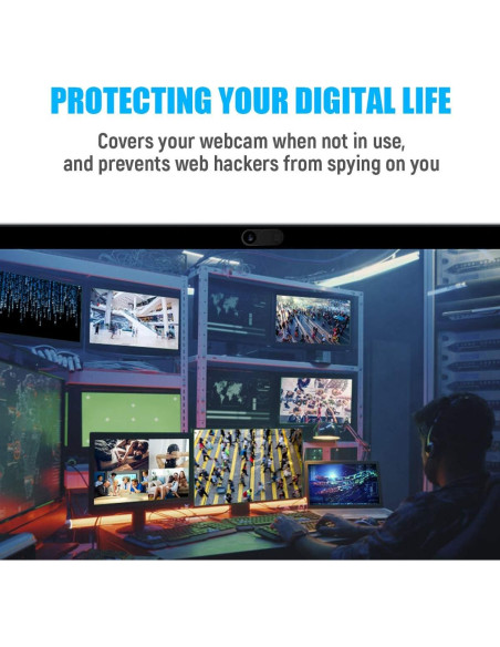 Cubierta de Cámara Deslizante HKDGYHON Negra - 3 Paquete